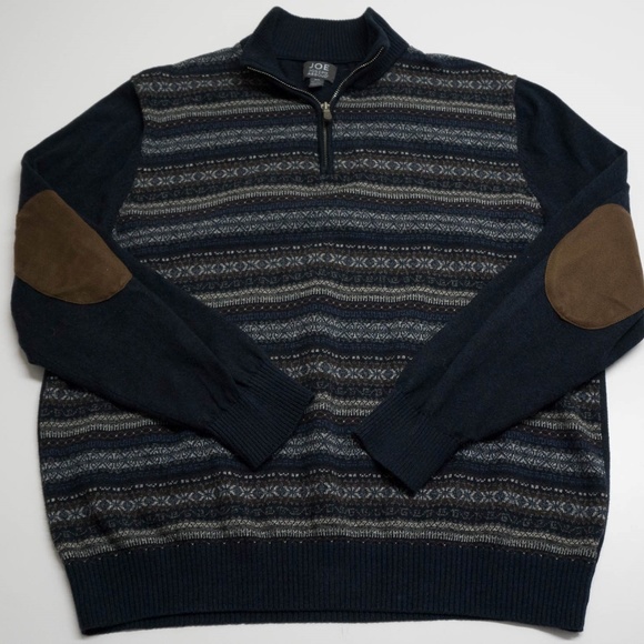 Joseph Other - Joseph Abboud Elbow Patch Half Zip Cotton Sweater